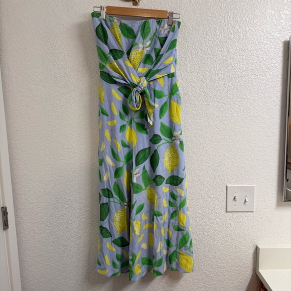 Maeve Lemon Grove Strapless Jumpsuit Size 2 - Picture 2 of 5